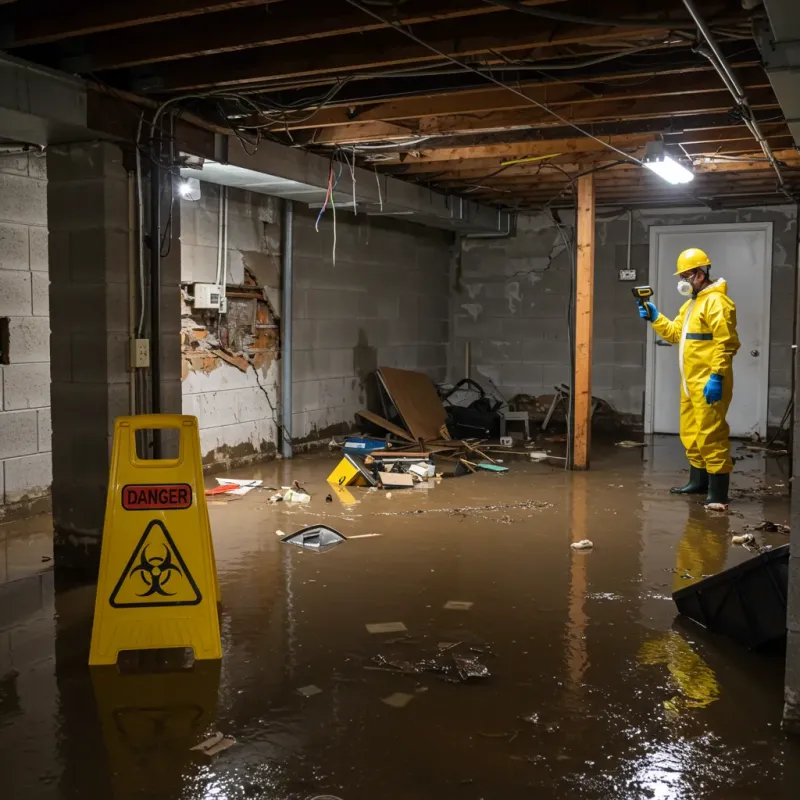 Flooded Basement Electrical Hazard in Ketchum, ID Property